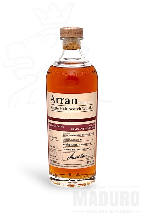 Whisky Arran Remnant Renegade Edition No1